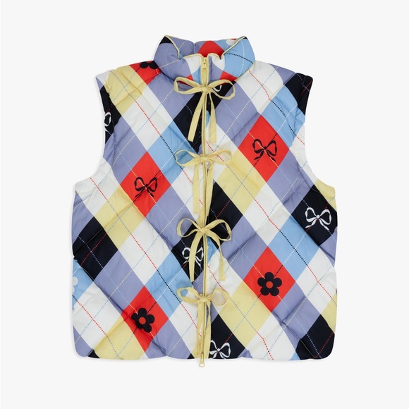 NWT Lisa Says Gah Lady Puffer in Argyle - Picture 2 of 3